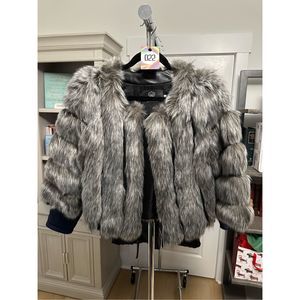 Ghzll Faux fur jacket cropped length small